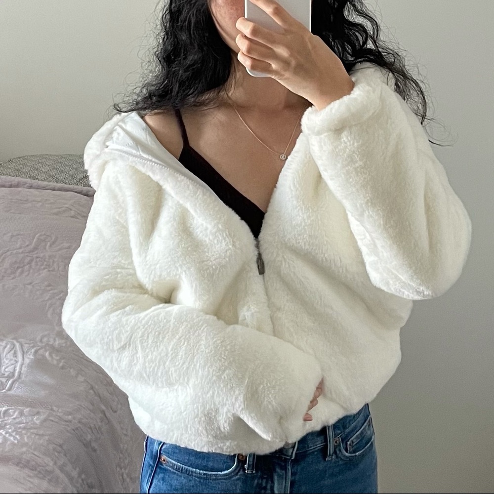 Fluffy Faux Fur Hoodie